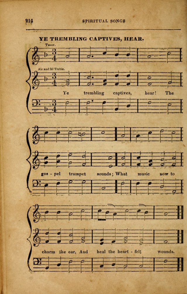 Spiritual Songs for Social Worship: adapted to the use of families and private circles in seasons of revival, to missionary meetings, to the monthly concert, and to other occasions... (3rd ed.) page 214