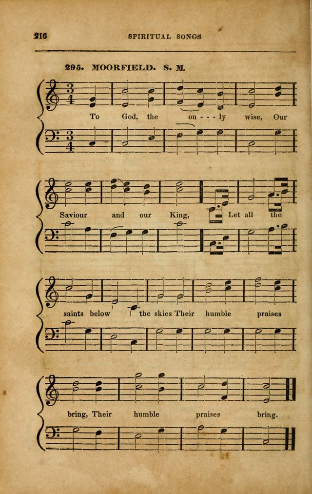 Spiritual Songs for Social Worship: adapted to the use of families and private circles in seasons of revival, to missionary meetings, to the monthly concert, and to other occasions... (3rd ed.) page 216