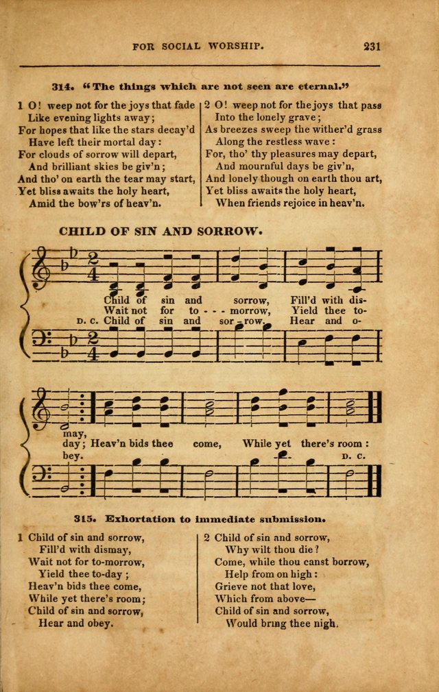 Spiritual Songs for Social Worship: adapted to the use of families and private circles in seasons of revival, to missionary meetings, to the monthly concert, and to other occasions... (3rd ed.) page 231