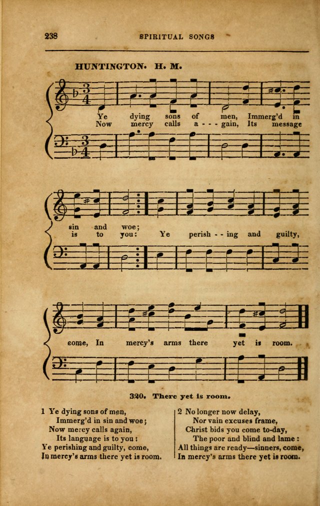 Spiritual Songs for Social Worship: adapted to the use of families and private circles in seasons of revival, to missionary meetings, to the monthly concert, and to other occasions... (3rd ed.) page 238