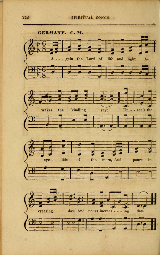 Spiritual Songs for Social Worship: adapted to the use of families and private circles in seasons of revival, to missionary meetings, to the monthly concert, and to other occasions... (3rd ed.) page 242