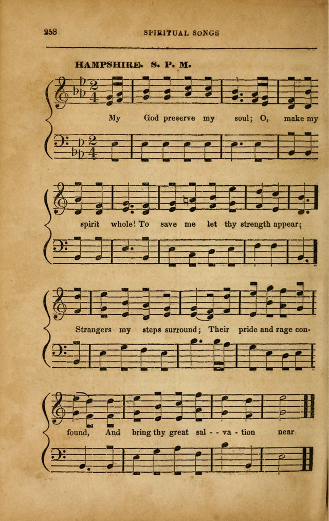 Spiritual Songs for Social Worship: adapted to the use of families and private circles in seasons of revival, to missionary meetings, to the monthly concert, and to other occasions... (3rd ed.) page 258