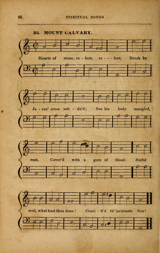 Spiritual Songs for Social Worship: adapted to the use of families and private circles in seasons of revival, to missionary meetings, to the monthly concert, and to other occasions... (3rd ed.) page 26