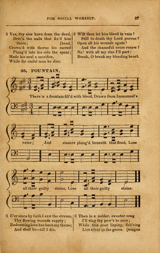 Spiritual Songs for Social Worship: adapted to the use of families and private circles in seasons of revival, to missionary meetings, to the monthly concert, and to other occasions... (3rd ed.) page 27