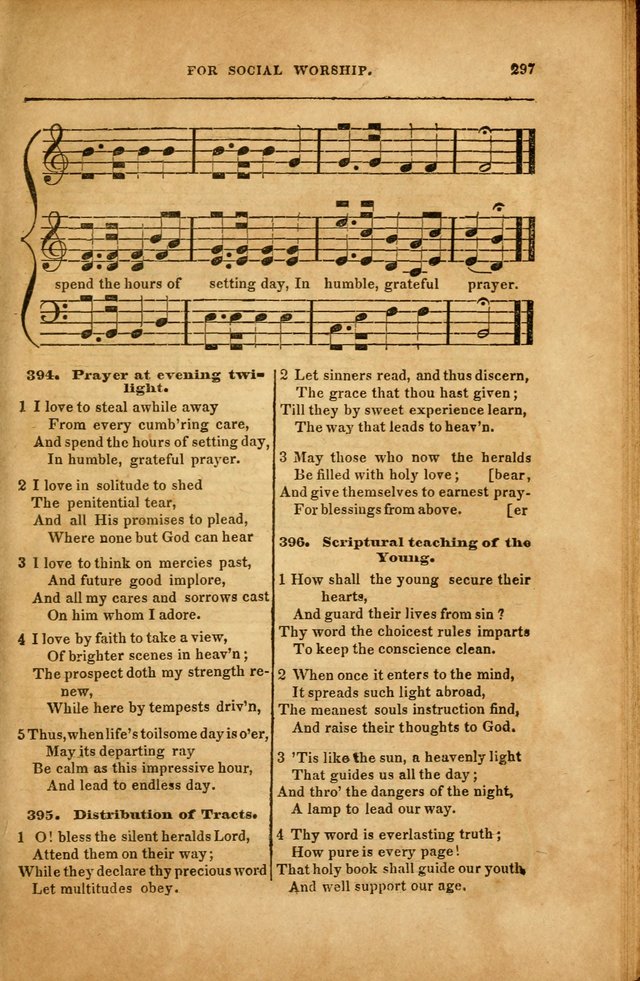 Spiritual Songs for Social Worship: adapted to the use of families and private circles in seasons of revival, to missionary meetings, to the monthly concert, and to other occasions... (3rd ed.) page 297