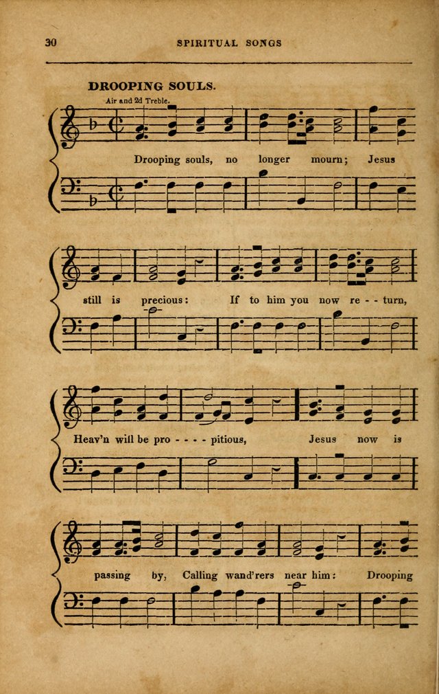 Spiritual Songs for Social Worship: adapted to the use of families and private circles in seasons of revival, to missionary meetings, to the monthly concert, and to other occasions... (3rd ed.) page 30