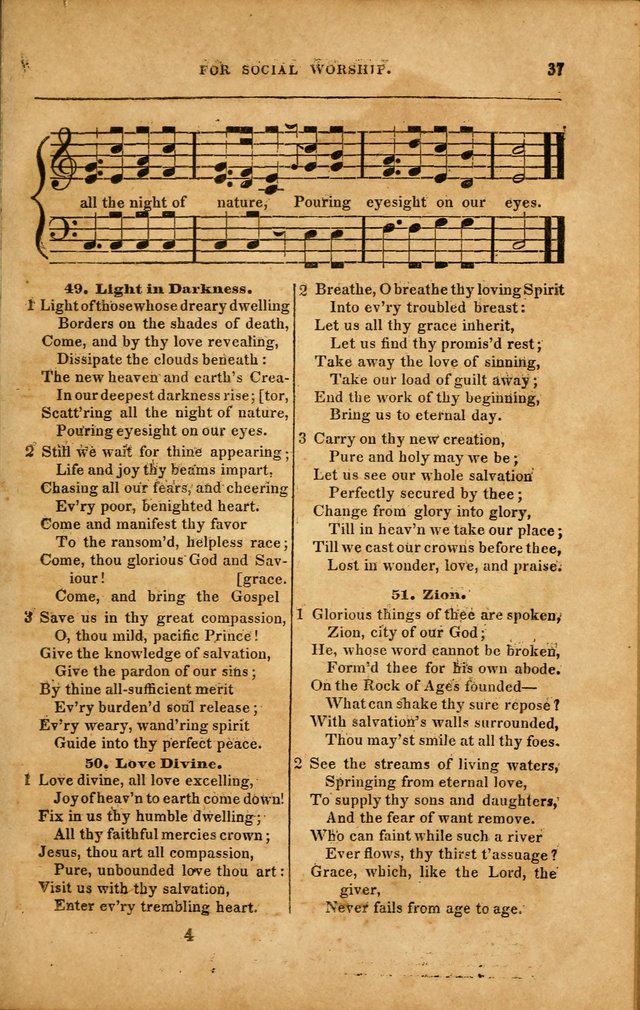 Spiritual Songs for Social Worship: adapted to the use of families and private circles in seasons of revival, to missionary meetings, to the monthly concert, and to other occasions... (3rd ed.) page 37