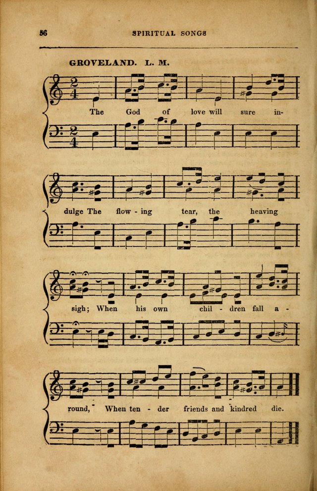 Spiritual Songs for Social Worship: adapted to the use of families and private circles in seasons of revival, to missionary meetings, to the monthly concert, and to other occasions... (3rd ed.) page 56