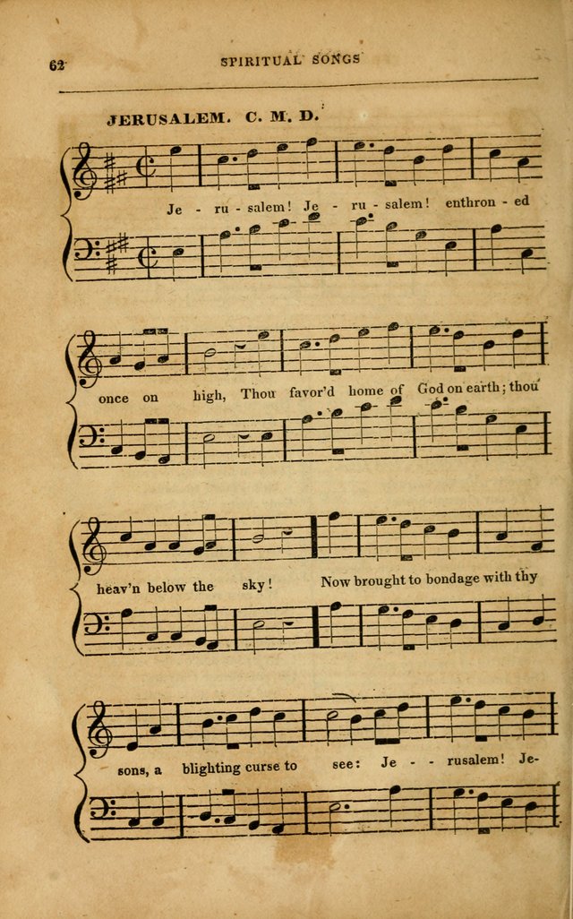 Spiritual Songs for Social Worship: adapted to the use of families and private circles in seasons of revival, to missionary meetings, to the monthly concert, and to other occasions... (3rd ed.) page 62