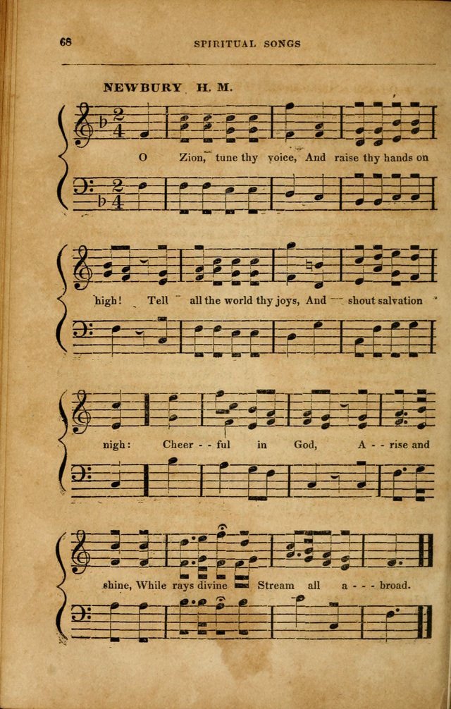 Spiritual Songs for Social Worship: adapted to the use of families and private circles in seasons of revival, to missionary meetings, to the monthly concert, and to other occasions... (3rd ed.) page 68