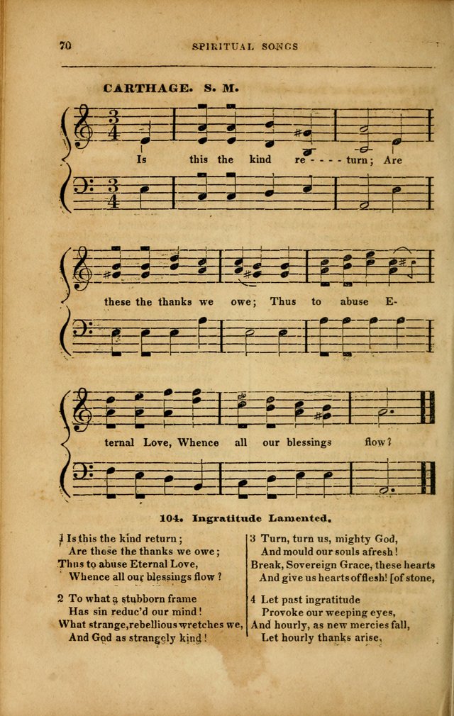 Spiritual Songs for Social Worship: adapted to the use of families and private circles in seasons of revival, to missionary meetings, to the monthly concert, and to other occasions... (3rd ed.) page 70