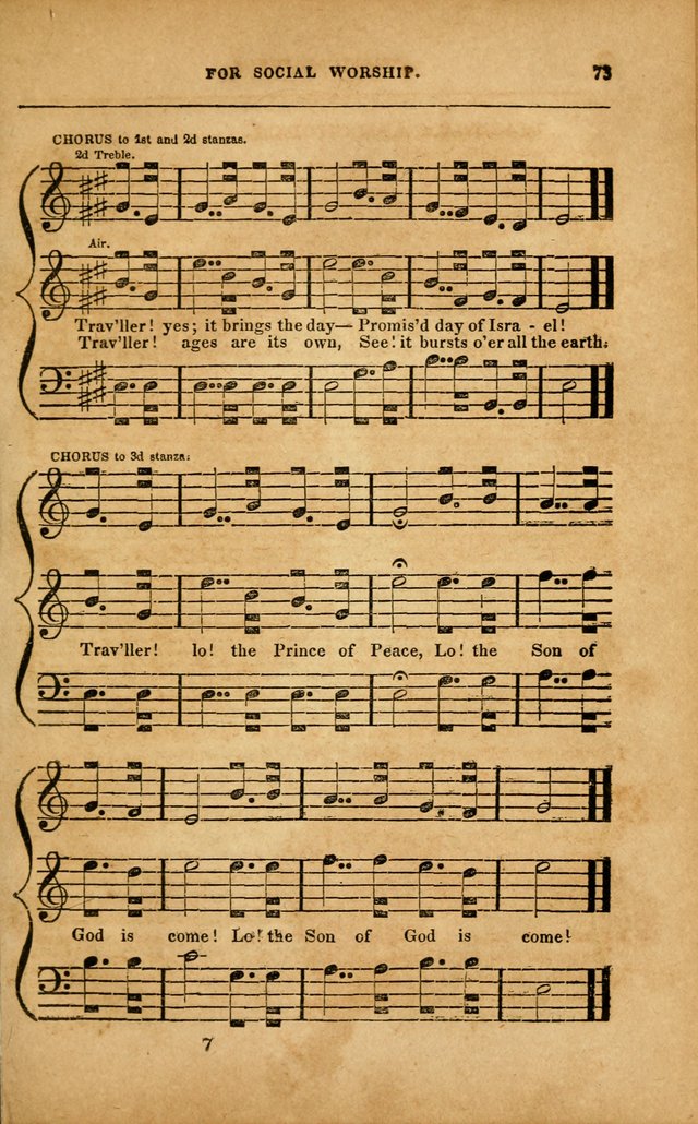 Spiritual Songs for Social Worship: adapted to the use of families and private circles in seasons of revival, to missionary meetings, to the monthly concert, and to other occasions... (3rd ed.) page 73