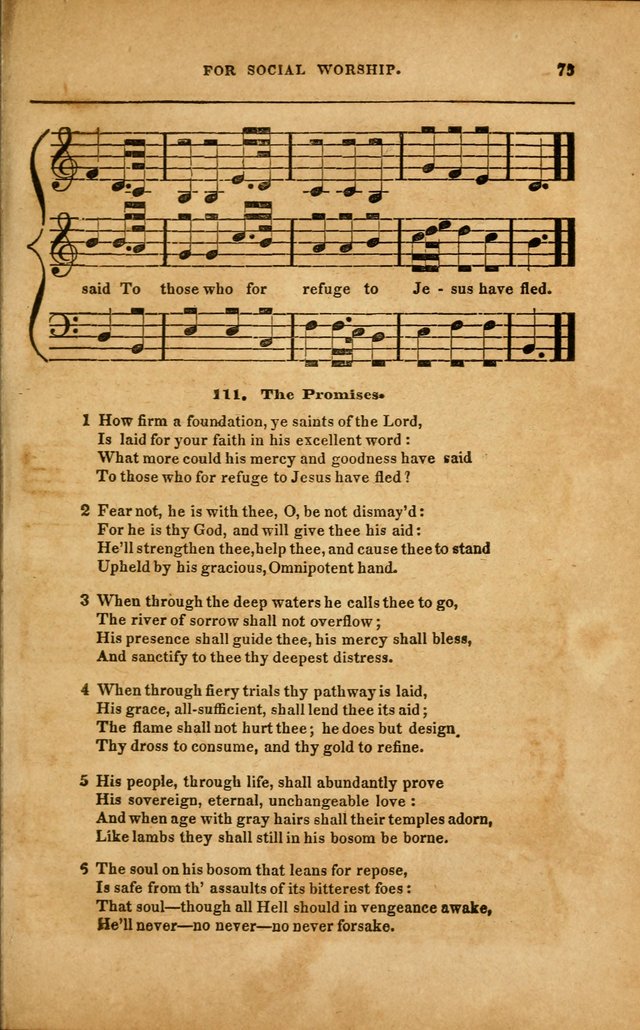 Spiritual Songs for Social Worship: adapted to the use of families and private circles in seasons of revival, to missionary meetings, to the monthly concert, and to other occasions... (3rd ed.) page 75