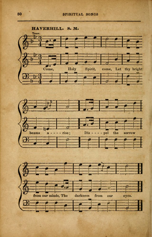 Spiritual Songs for Social Worship: adapted to the use of families and private circles in seasons of revival, to missionary meetings, to the monthly concert, and to other occasions... (3rd ed.) page 80