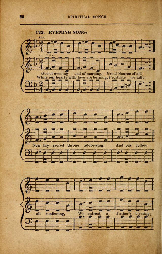 Spiritual Songs for Social Worship: adapted to the use of families and private circles in seasons of revival, to missionary meetings, to the monthly concert, and to other occasions... (3rd ed.) page 86