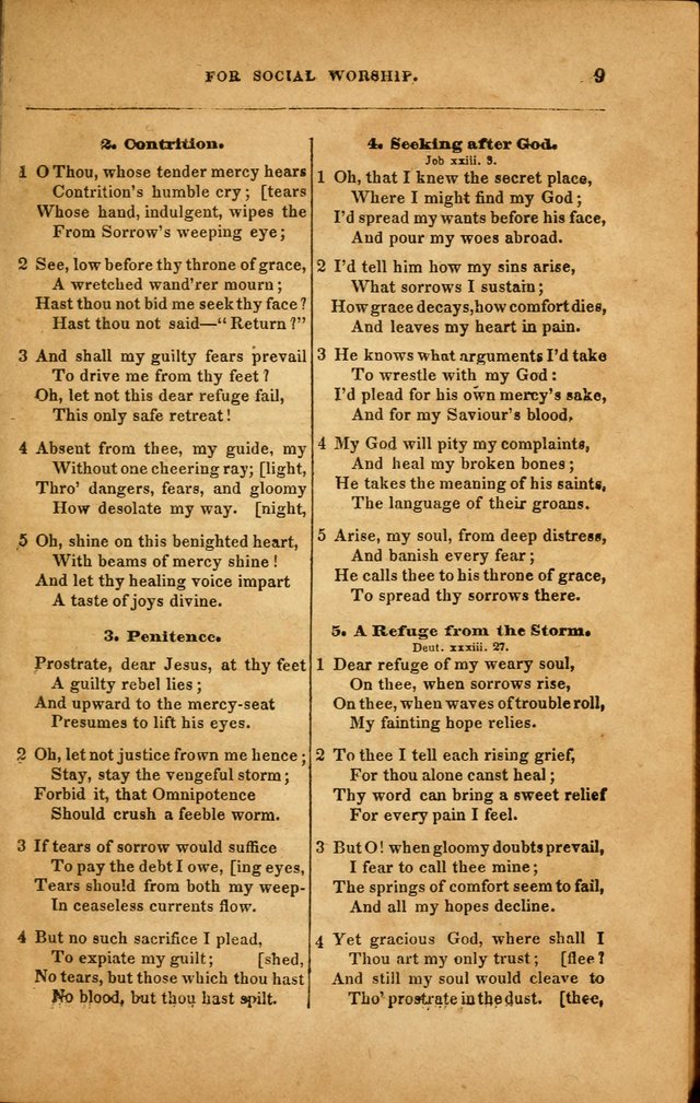 Spiritual Songs for Social Worship: adapted to the use of families and private circles in seasons of revival, to missionary meetings, to the monthly concert, and to other occasions... (3rd ed.) page 9