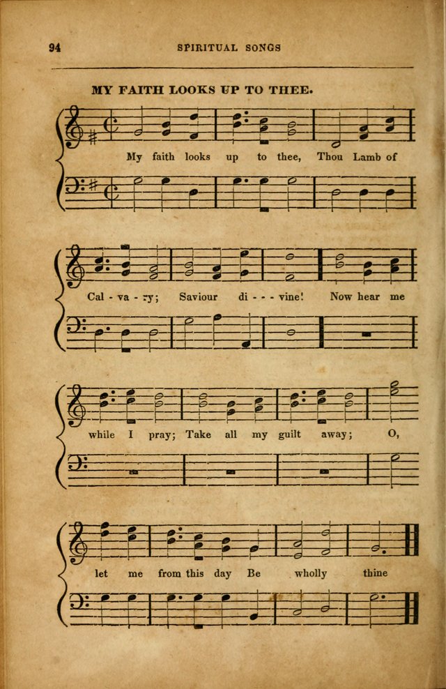 Spiritual Songs for Social Worship: adapted to the use of families and private circles in seasons of revival, to missionary meetings, to the monthly concert, and to other occasions... (3rd ed.) page 94