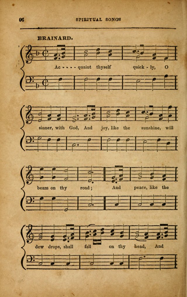 Spiritual Songs for Social Worship: adapted to the use of families and private circles in seasons of revival, to missionary meetings, to the monthly concert, and to other occasions... (3rd ed.) page 96