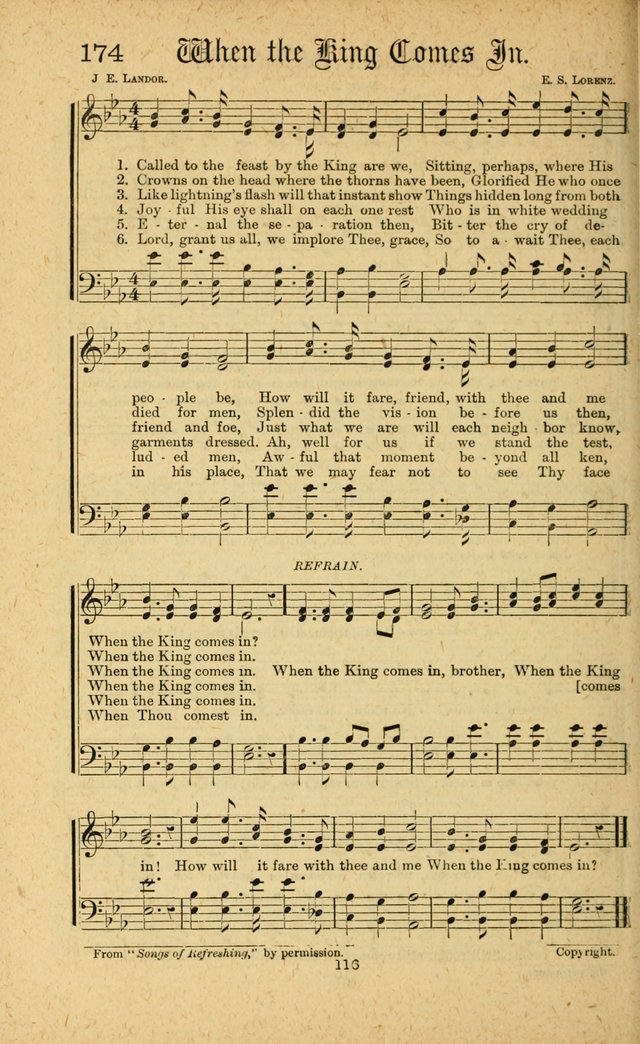 Songs of Salvation: as Used by Crossley and Hunter in Evangelistic Meetings: and adapted for the church, grove, school, choir and home page 116