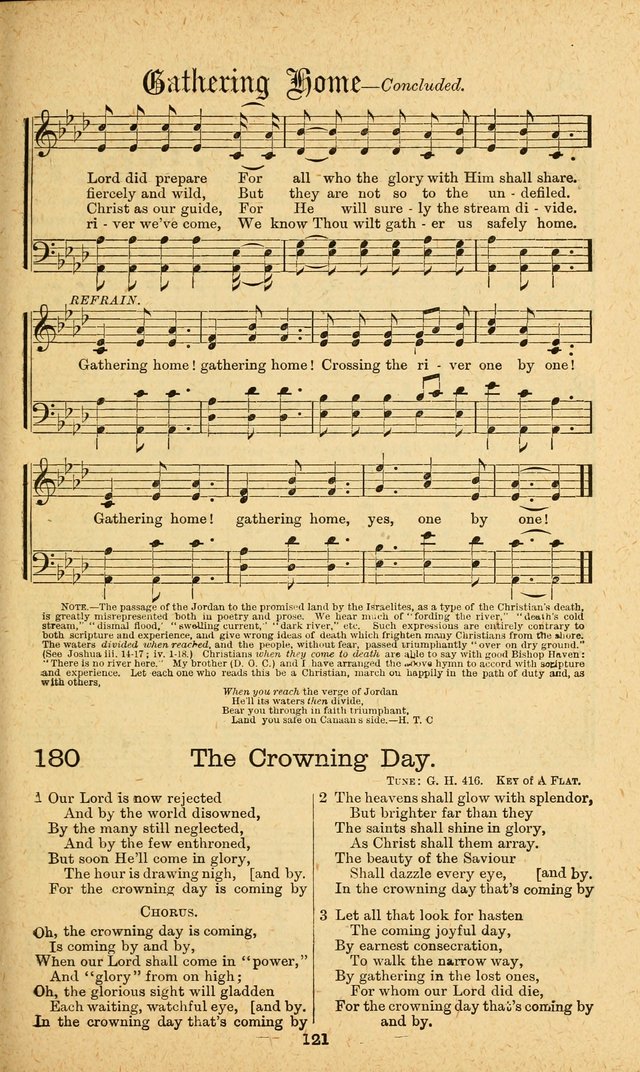 Songs of Salvation: as Used by Crossley and Hunter in Evangelistic Meetings: and adapted for the church, grove, school, choir and home page 121