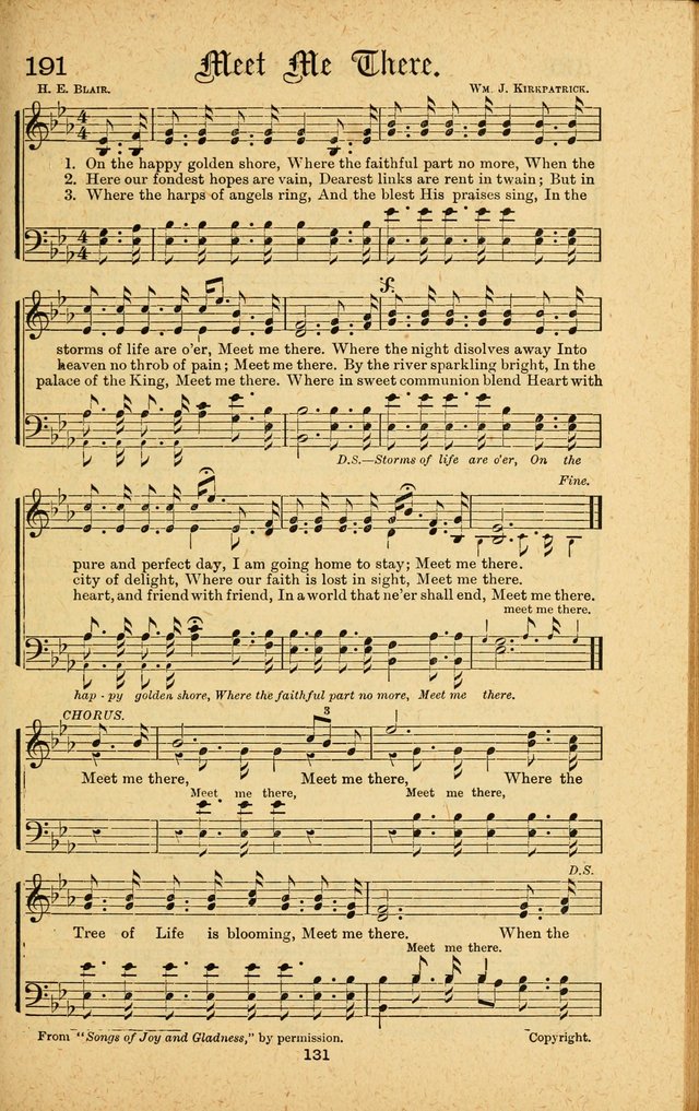 Songs of Salvation: as Used by Crossley and Hunter in Evangelistic Meetings: and adapted for the church, grove, school, choir and home page 131