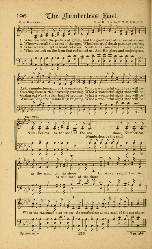 Songs of Salvation: as Used by Crossley and Hunter in Evangelistic Meetings: and adapted for the church, grove, school, choir and home page 136