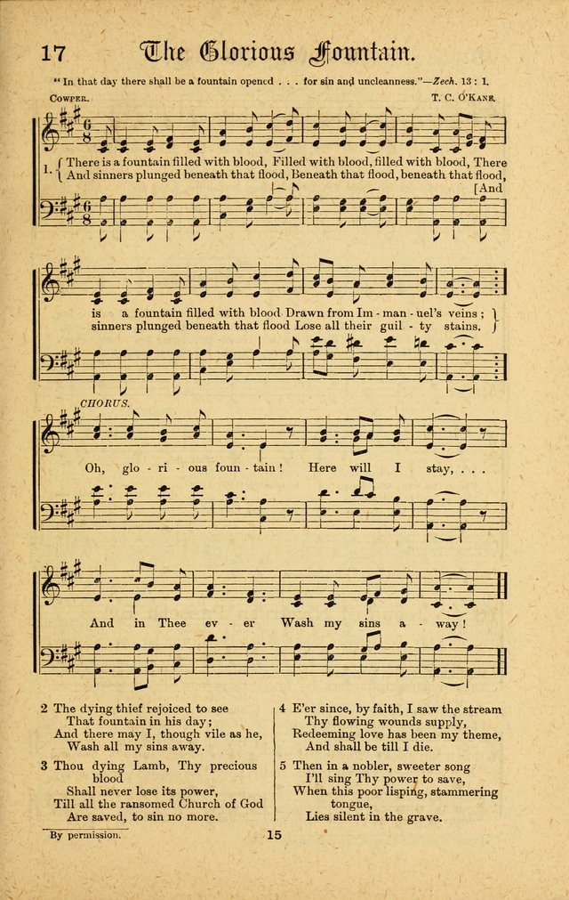 Songs of Salvation: as Used by Crossley and Hunter in Evangelistic Meetings: and adapted for the church, grove, school, choir and home page 15