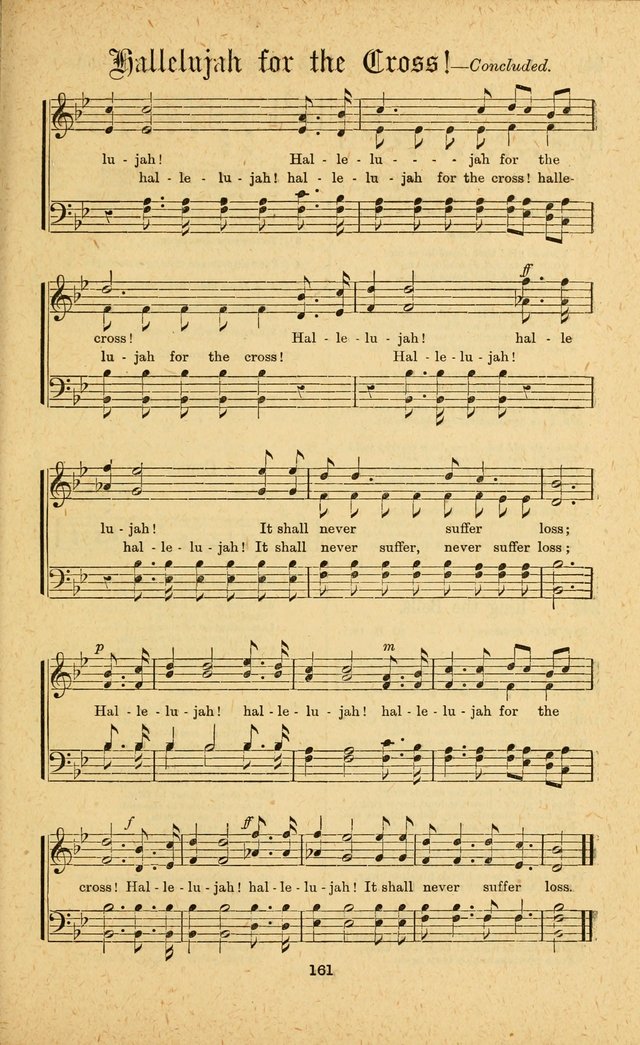 Songs of Salvation: as Used by Crossley and Hunter in Evangelistic Meetings: and adapted for the church, grove, school, choir and home page 161