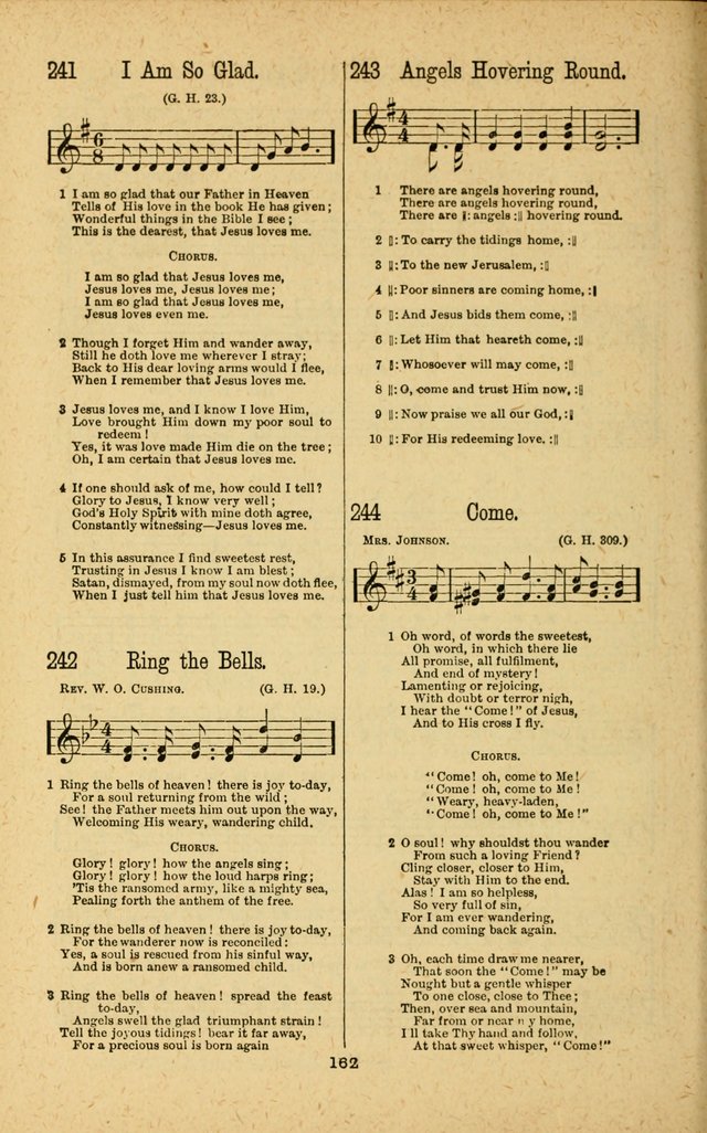 Songs of Salvation: as Used by Crossley and Hunter in Evangelistic Meetings: and adapted for the church, grove, school, choir and home page 162