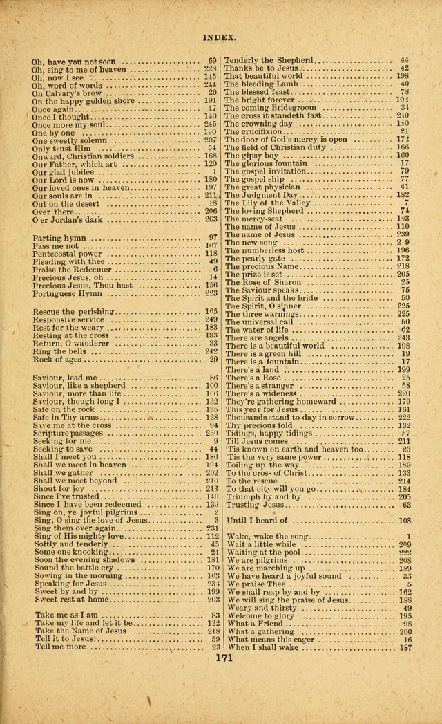 Songs of Salvation: as Used by Crossley and Hunter in Evangelistic Meetings: and adapted for the church, grove, school, choir and home page 171