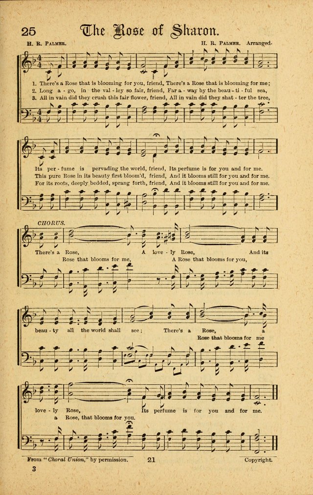 Songs of Salvation: as Used by Crossley and Hunter in Evangelistic Meetings: and adapted for the church, grove, school, choir and home page 21