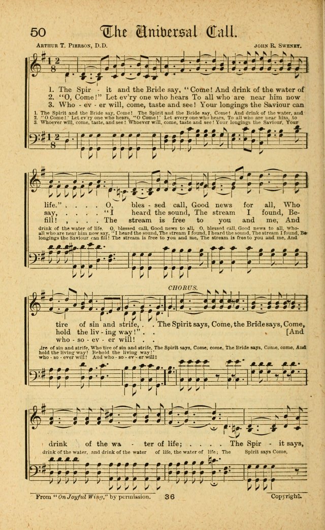 Songs of Salvation: as Used by Crossley and Hunter in Evangelistic Meetings: and adapted for the church, grove, school, choir and home page 36