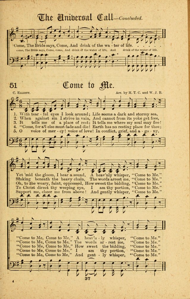 Songs of Salvation: as Used by Crossley and Hunter in Evangelistic Meetings: and adapted for the church, grove, school, choir and home page 37