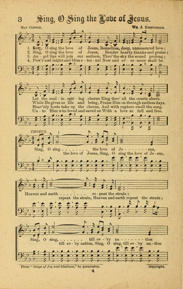 Songs of Salvation: as Used by Crossley and Hunter in Evangelistic Meetings: and adapted for the church, grove, school, choir and home page 4