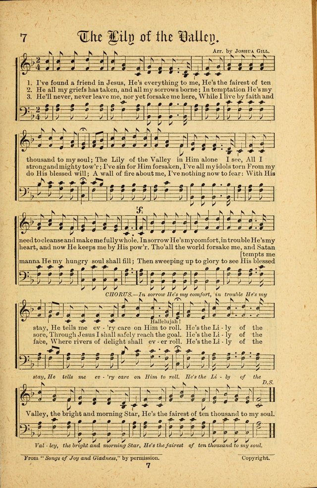 Songs of Salvation: as Used by Crossley and Hunter in Evangelistic Meetings: and adapted for the church, grove, school, choir and home page 7