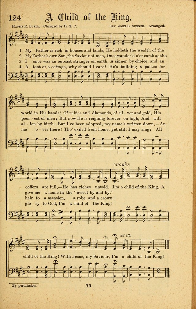 Songs of Salvation: as Used by Crossley and Hunter in Evangelistic Meetings: and adapted for the church, grove, school, choir and home page 79