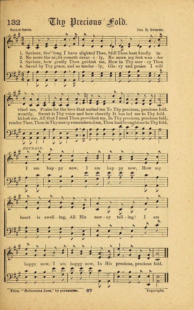 Songs of Salvation: as Used by Crossley and Hunter in Evangelistic Meetings: and adapted for the church, grove, school, choir and home page 87