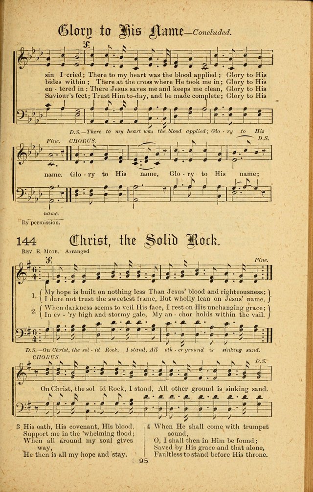 Songs of Salvation: as Used by Crossley and Hunter in Evangelistic Meetings: and adapted for the church, grove, school, choir and home page 95