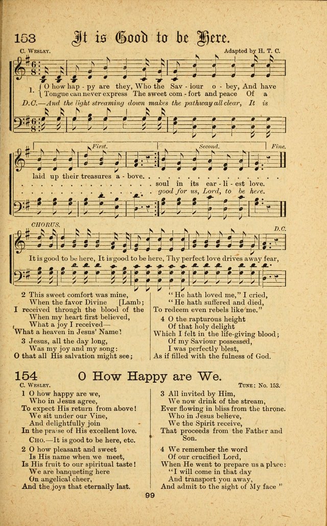 Songs of Salvation: as Used by Crossley and Hunter in Evangelistic Meetings: and adapted for the church, grove, school, choir and home page 99