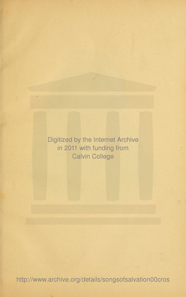 Songs of Salvation: as Used by Crossley and Hunter in Evangelistic Meetings: and adapted for the church, grove, school, choir and home page viii