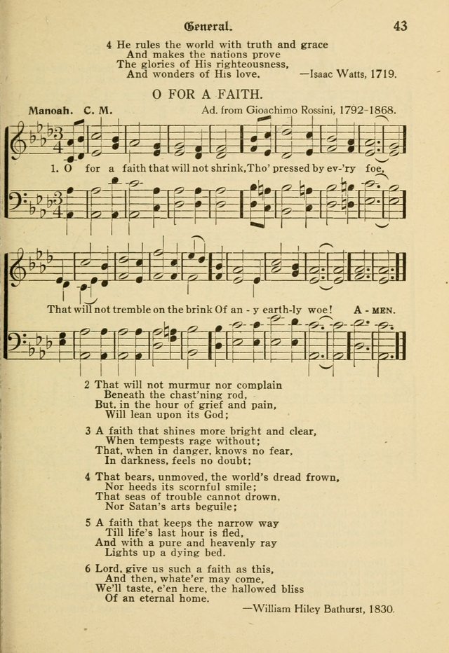 Sacred Songs: for use in inner mission work and church societies page 43