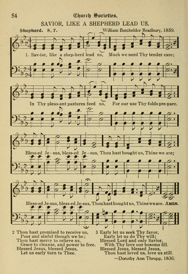 Sacred Songs: for use in inner mission work and church societies page 54