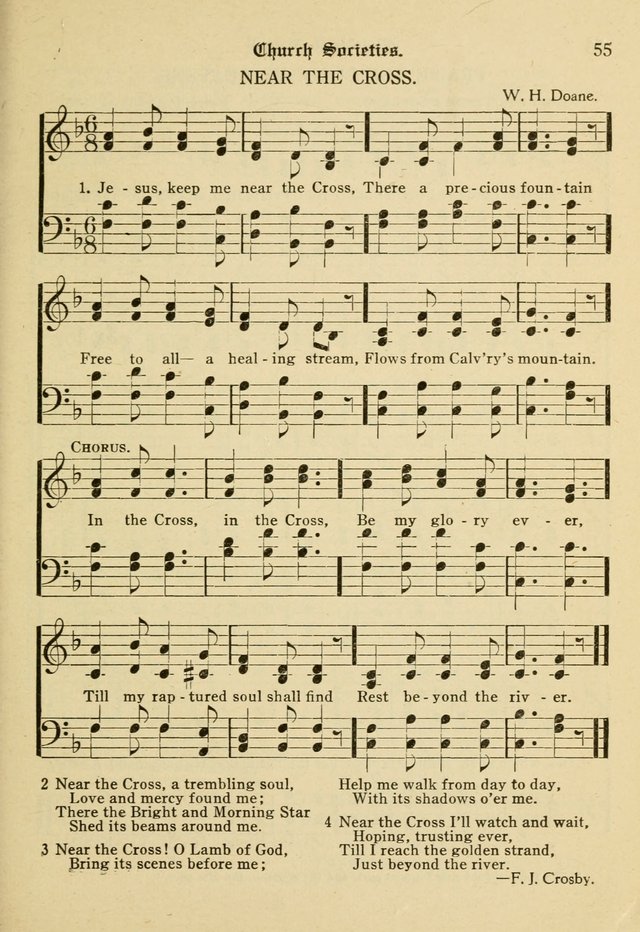 Sacred Songs: for use in inner mission work and church societies page 55