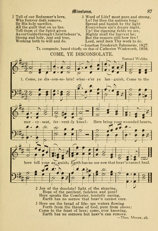 Sacred Songs: for use in inner mission work and church societies page 87