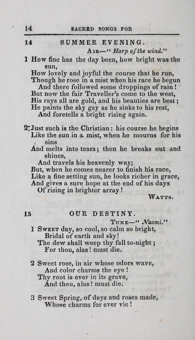 A Selection of Sacred Songs: for the use of schools and academies page 14