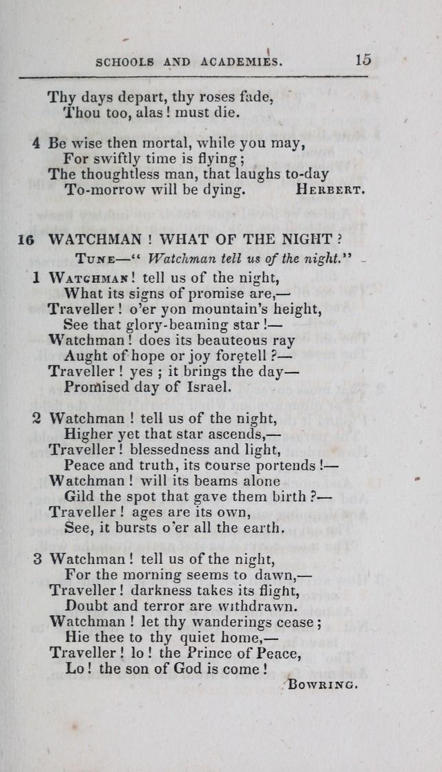 A Selection of Sacred Songs: for the use of schools and academies page 15