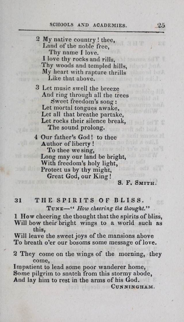 A Selection of Sacred Songs: for the use of schools and academies page 25