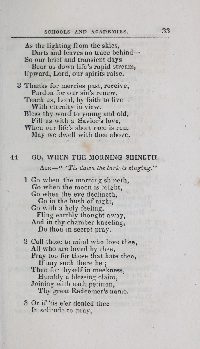 A Selection of Sacred Songs: for the use of schools and academies page 33