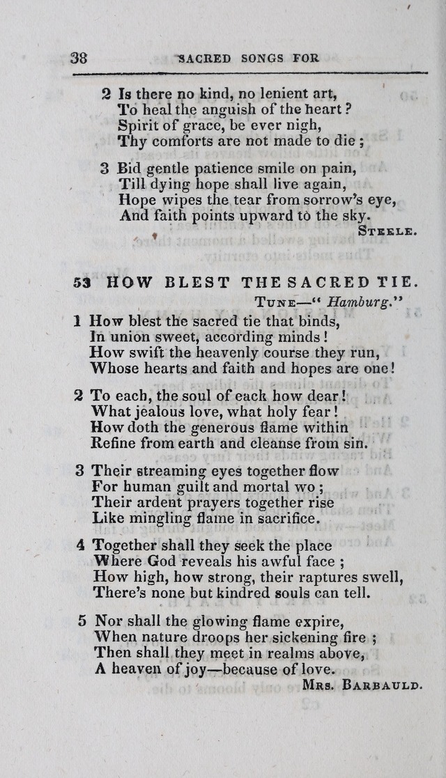 A Selection of Sacred Songs: for the use of schools and academies page 38