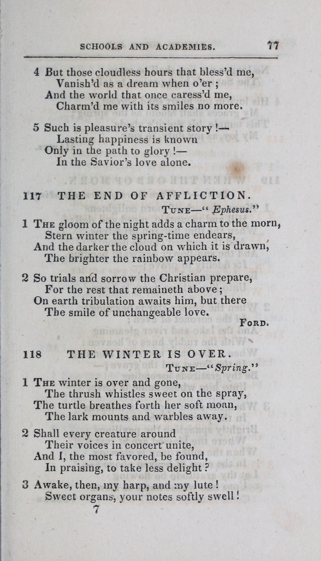 A Selection of Sacred Songs: for the use of schools and academies page 77